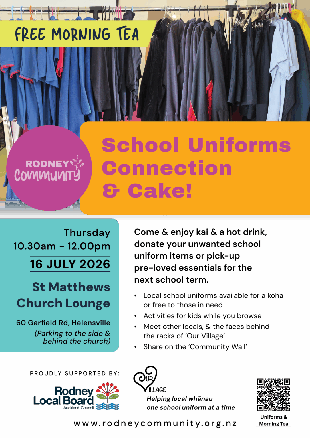 School Uniforms Connection & Cake_Poster A4